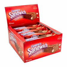 Elegance Sandwich Chocolate Coated Wafer With Hazelnut Cream 50g -- Best Before April 10 2025