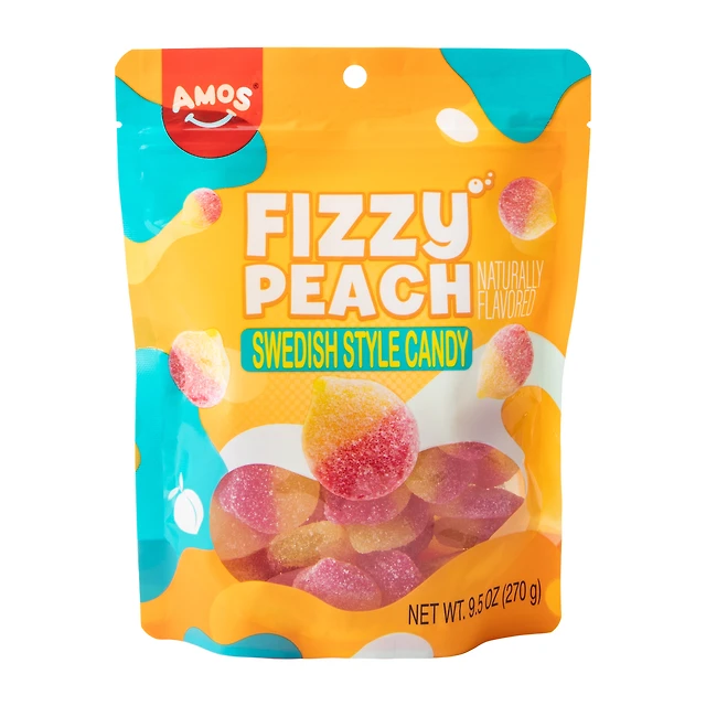 Amos Swedish Peg/Sub Fizzy Peach 270 g x 12