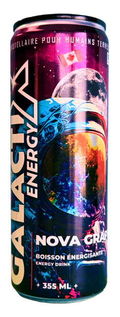 Galactix Energy Drink Nova Grape 355 mL