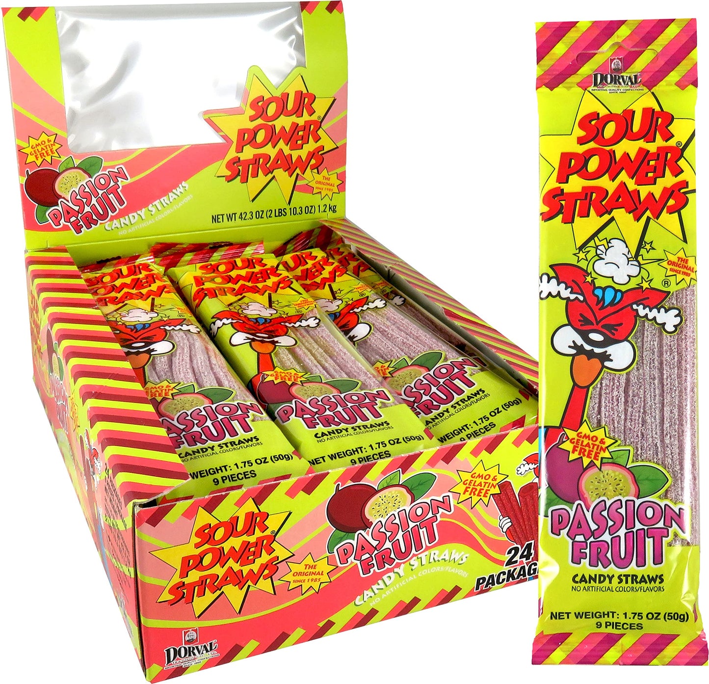 Dorval Sour Power Straws Passion Fruit