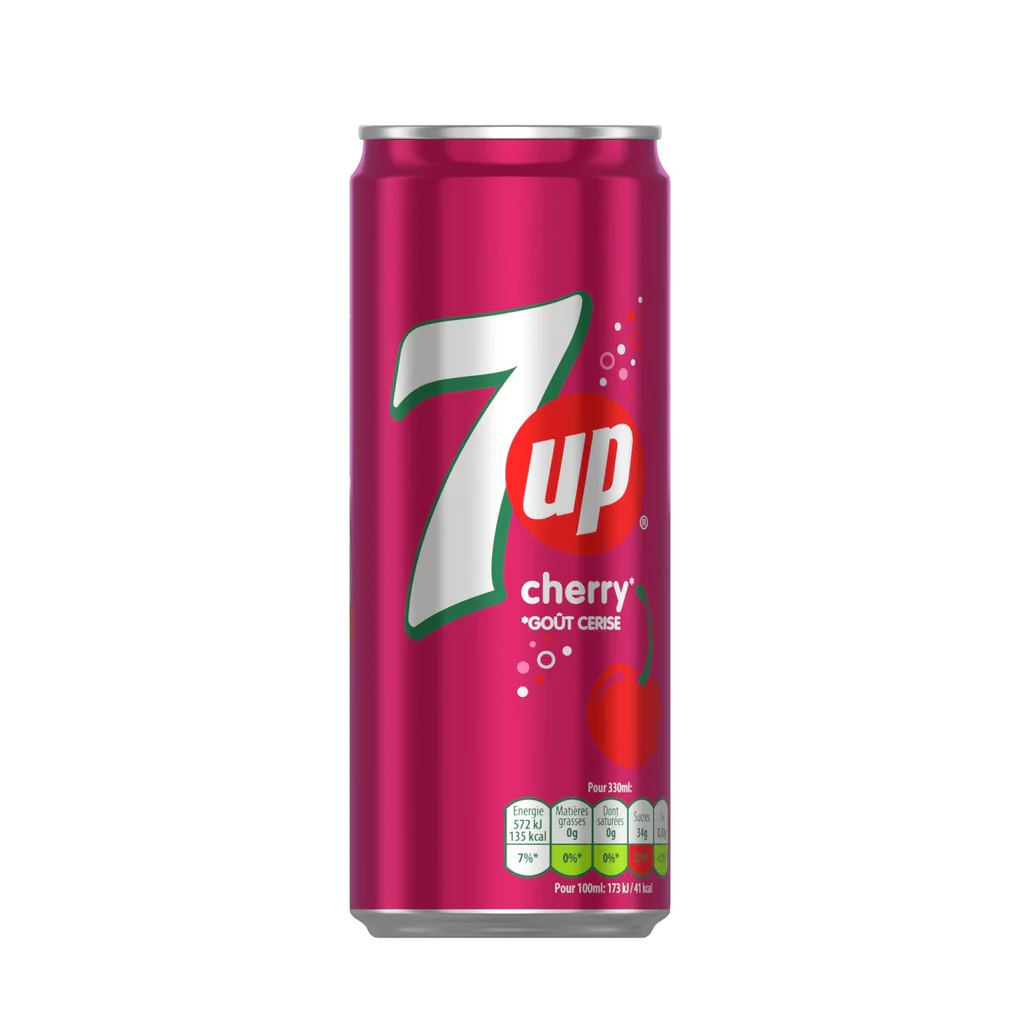 7up Cherry Slim Can 330ml