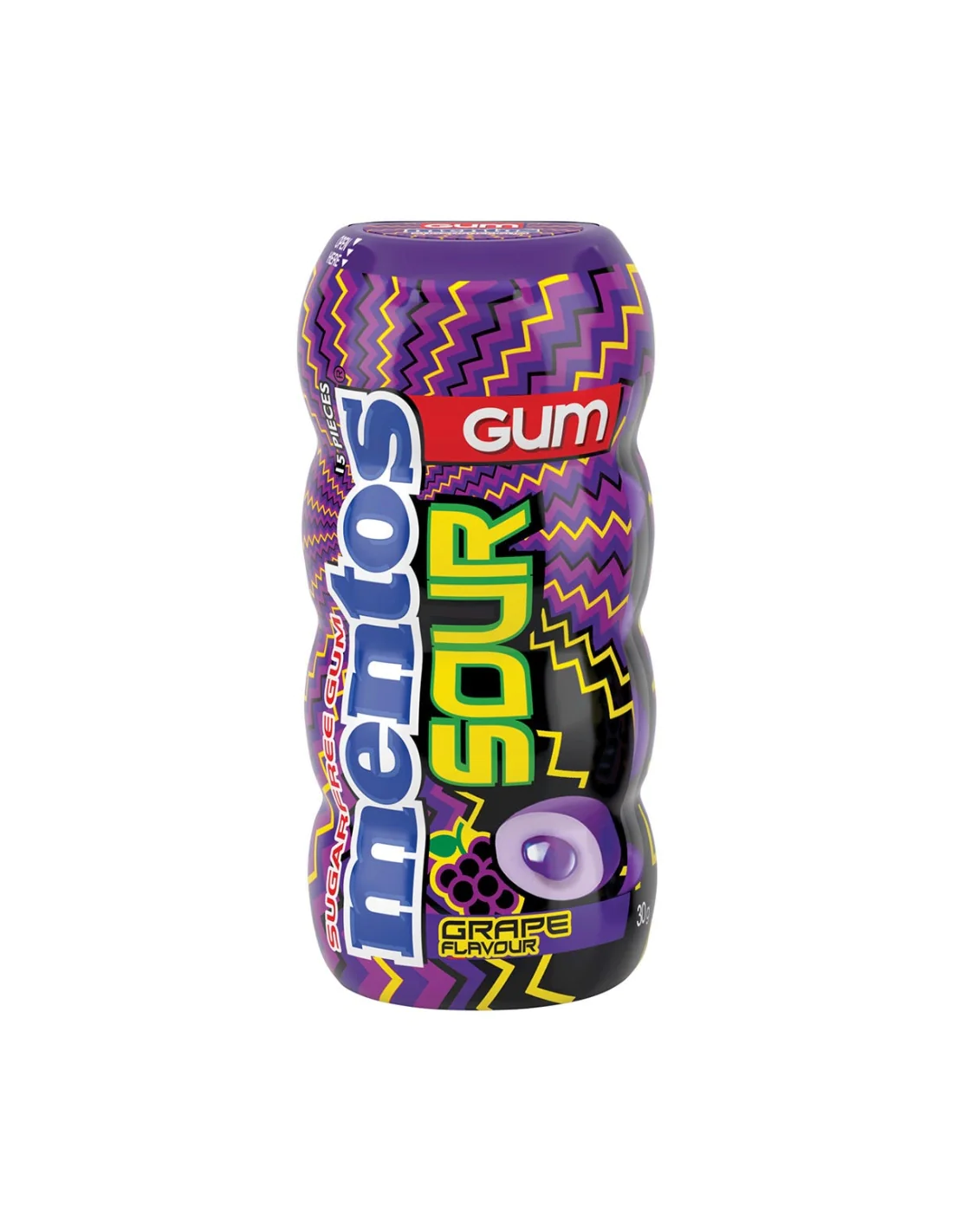 Perfetti Mentos Gum Bottle SF Sour Grape