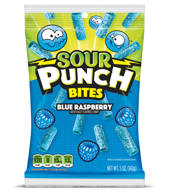 Sour Punch Blue Raspberry Bites 5oz