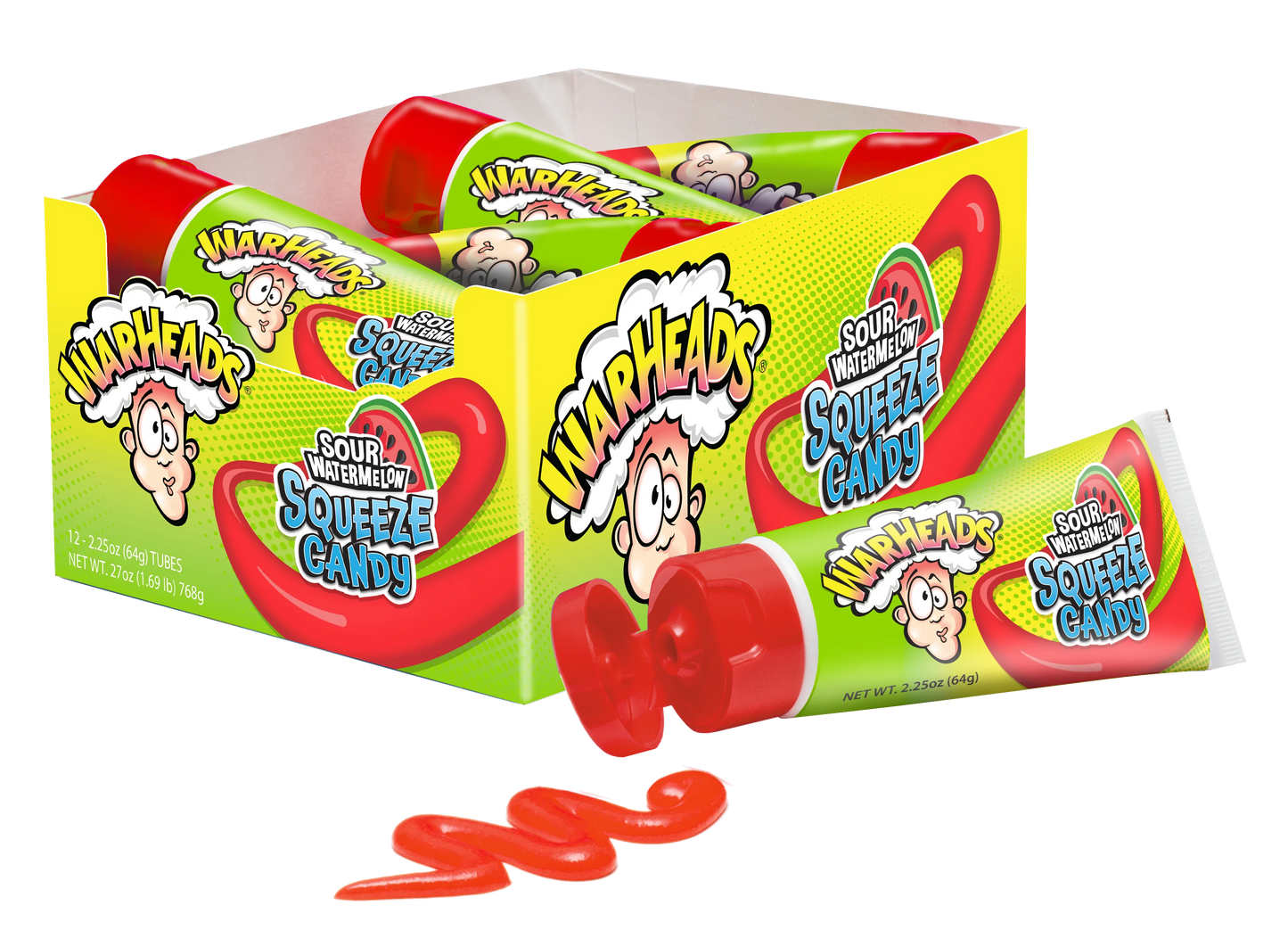 Warheads Squeeze Candy Tube Sour Watermelon 64g