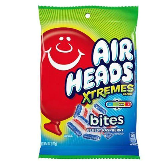 Airheads Bag Xtremes Bites Blue Raspberry 6oz | Montreal based exotic ...