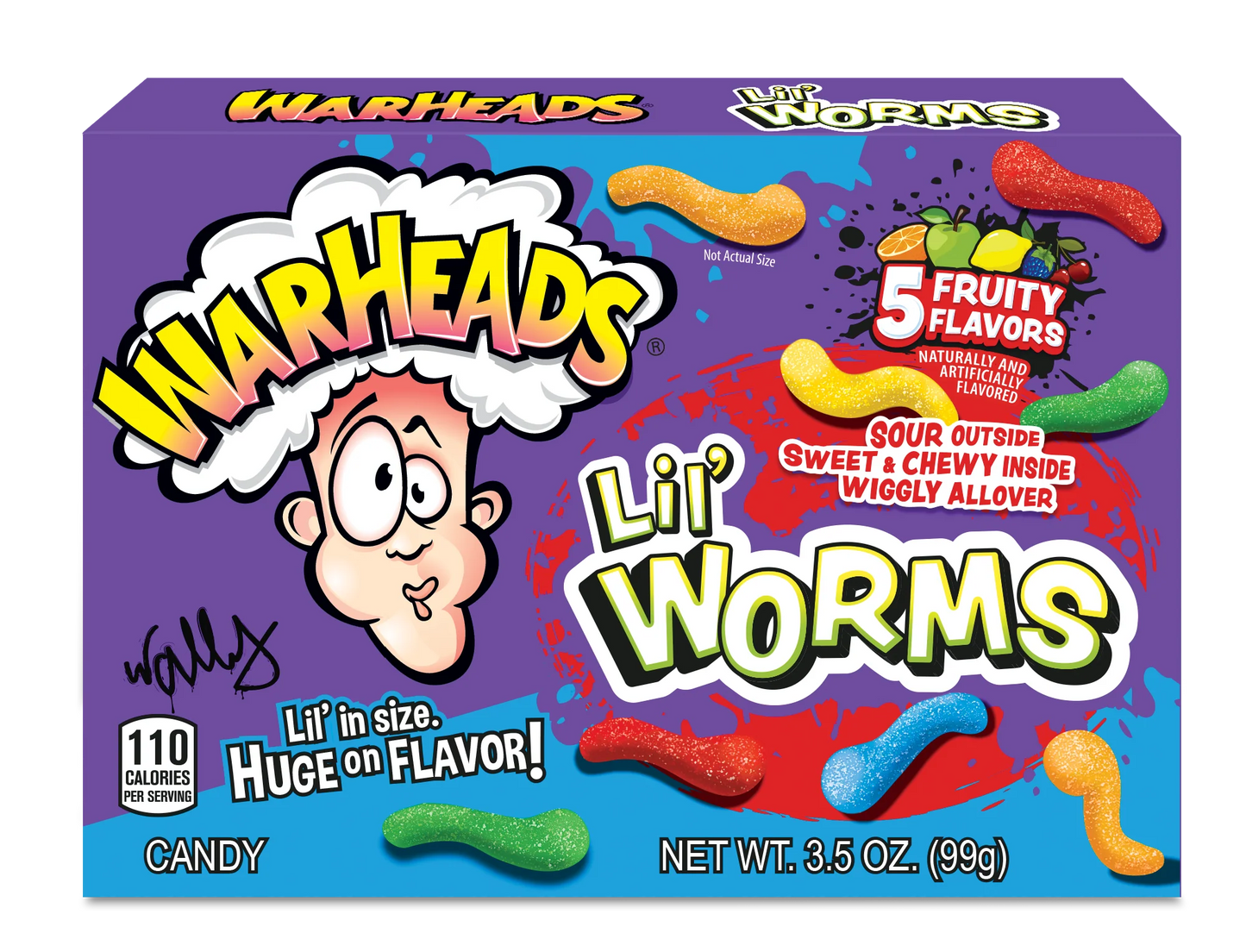 Warheads Lil Worms Theater Box 99g