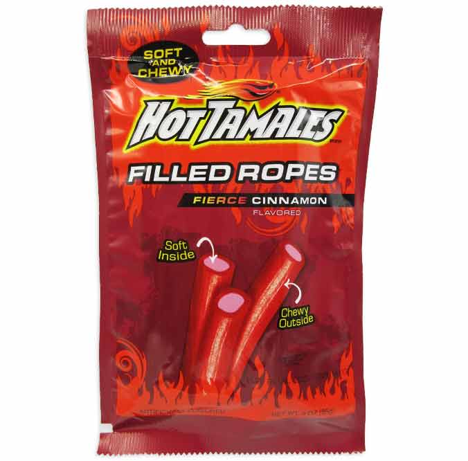 Hot Tamale Licorice Ropes - Peg Bag 3oz