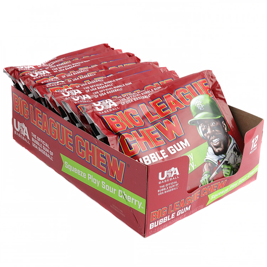 Big League Chew Sour Cherry Pouch 60g x 12