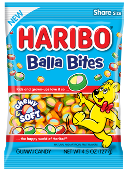 Haribo Balla Bites Peg Bag 4.5oz x 12