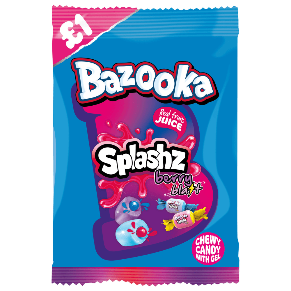 Bazooka Splashz Berry Blast 120g