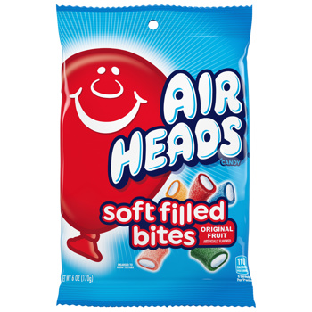Perfetti Airhead Soft Filled Bites Peg Bag 6 Oz x 12