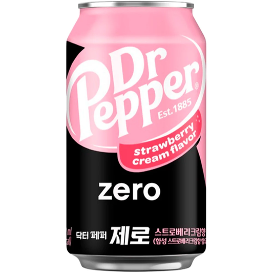 Dr. Pepper Zero Strawberry Cream Flavor 350ml x 24