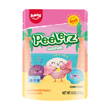 Amos Peelerz Gummy Seashells 170 g x 12