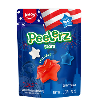 Amos Peelerz Gummy Stars 170 g x 12
