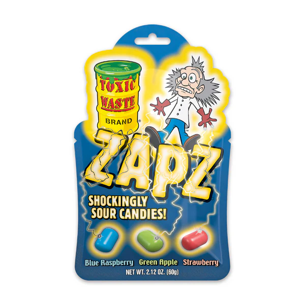 Toxic Waste Zapz Assorted Sour Candies 60g x 12