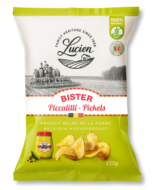 Lucien Pickles Chips 125g x 10
