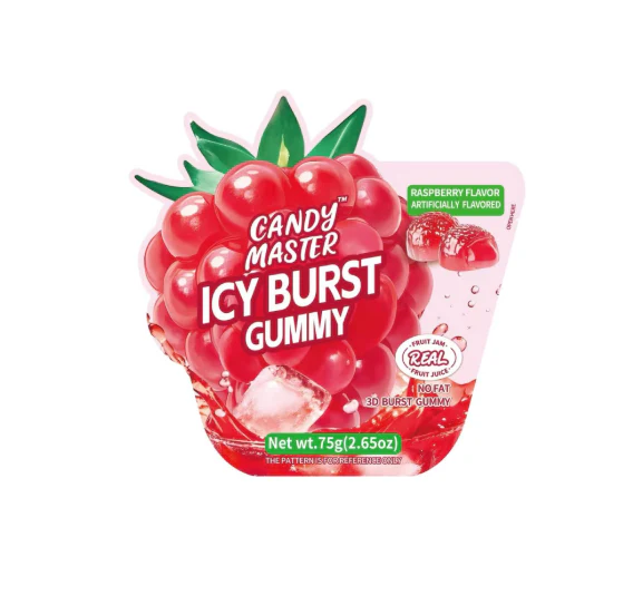 Candy Master Icy Burst Gummy Raspberry 75g x 12