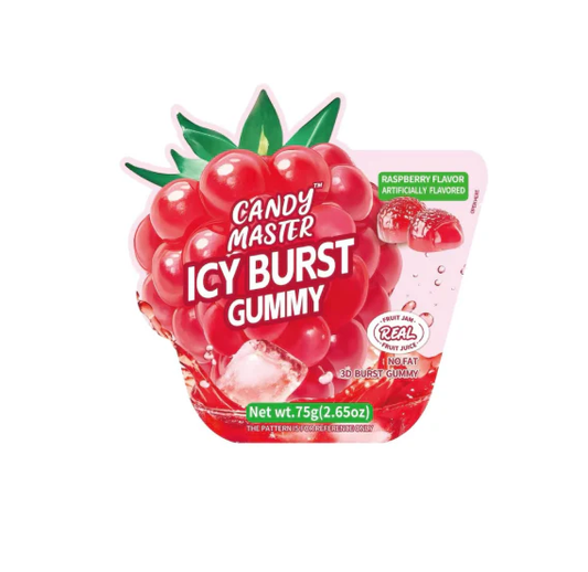 Candy Master Icy Burst Gummy Raspberry 75g x 12