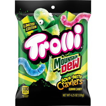 Trolli Peg Bag LE Sour Mountain Dew Crawlers 120g x 12