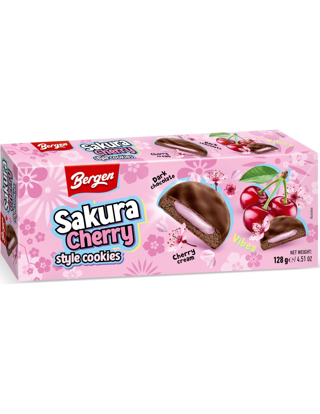 Bergen Sakura Cherry Cookies 128g