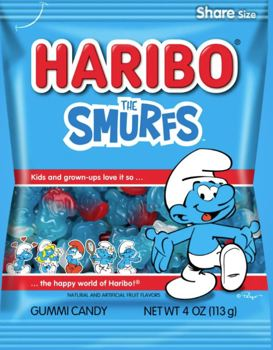 Haribo Peg Bag The Smurfs 4oz 1/12ct