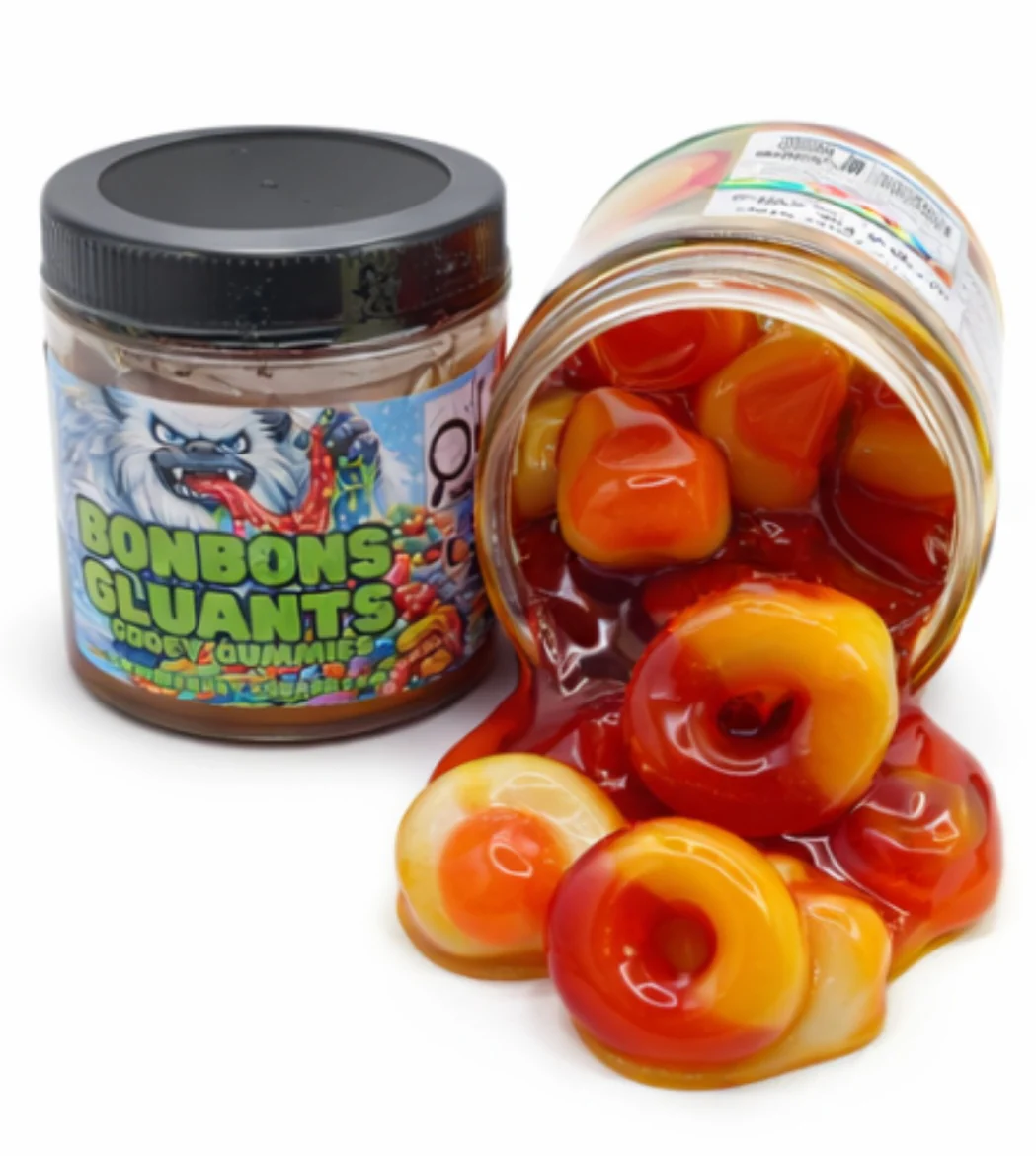 Bonbons Gluants Pêche 300g (6 pots)