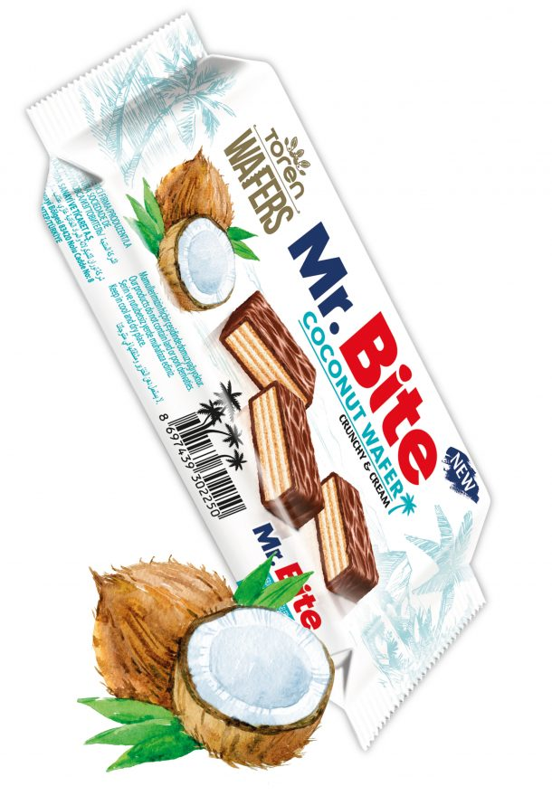 Mr Bite Chocolate Coated Wafer Coconut Cream