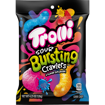 Trolli Peg Bag Sour Bursting Crawlers 120g x 12