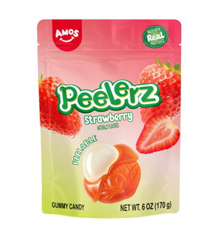 Amos Peelerz Gummy Strawberry 170g x 12
