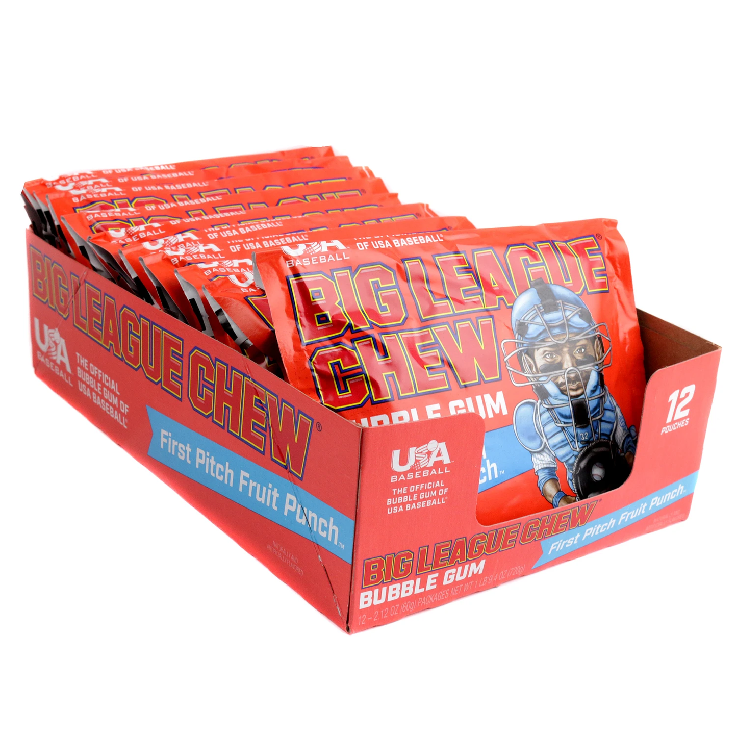Big League Chew Fruit Punch Pouch 60g x 12