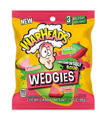 WARHEADS Value Peg Bags Wedgies 3.5oz