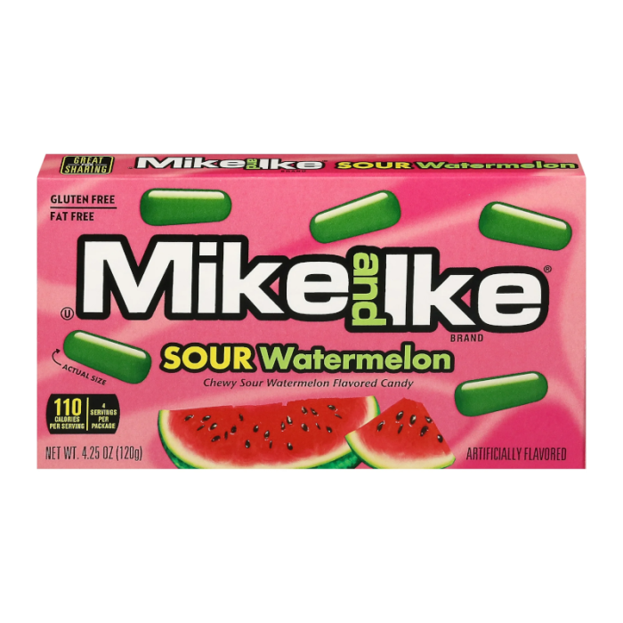 Mike & Ike Theater Box Sour Watermelon 120 g x 12