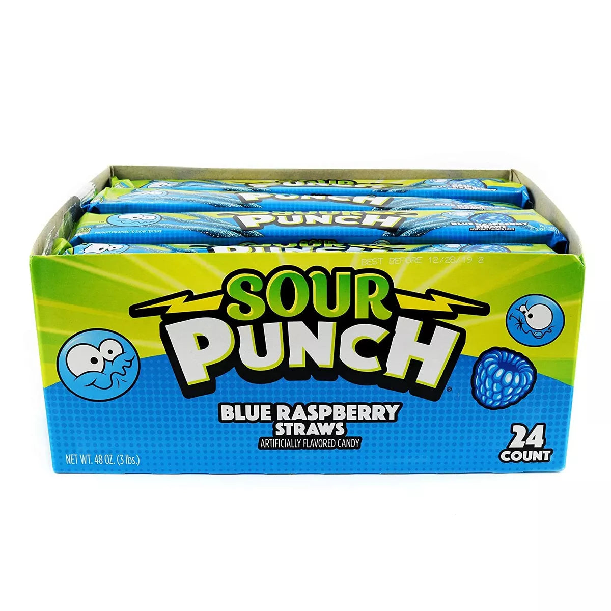 Sour Punch Blue Raspberry Straws