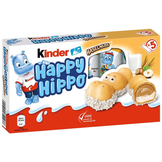 Happy Hippo Hazelnut Cream Biscuits 5pk 103.5g