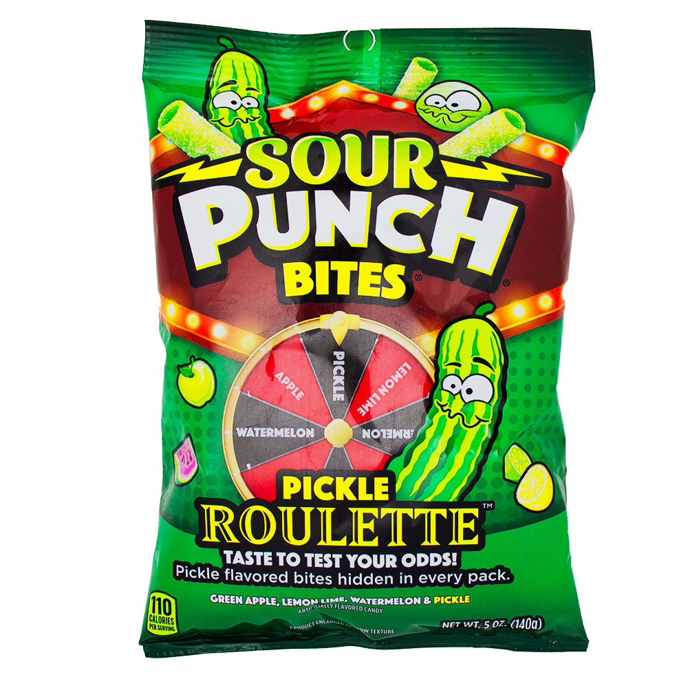 Sour Punch Bites Pickle Roulette Peg 5oz