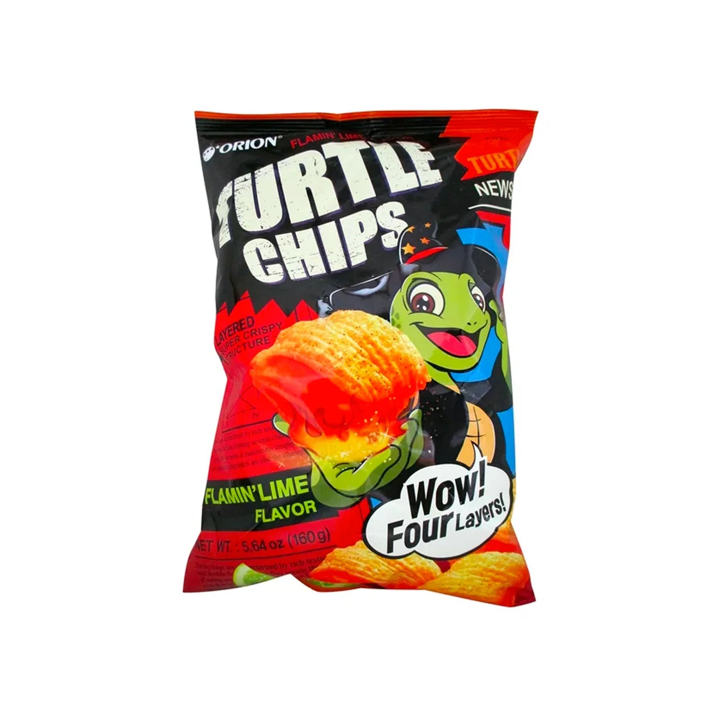 Orion Turtle Chips Flaming Lime 160g