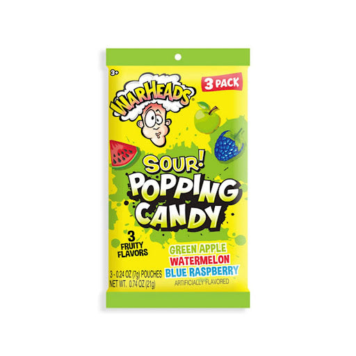 Warheads Sour 3Pk. Popping Candy